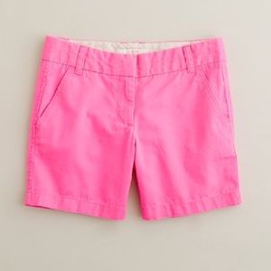 EUC J. Crew hot pink chino shorts